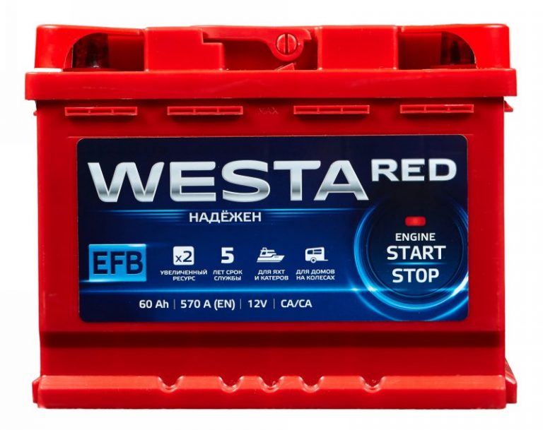 Аккумулятор westa red 60