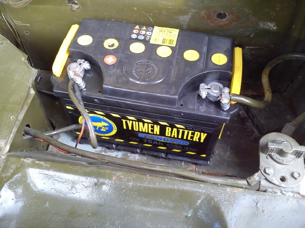 Аккумулятор Tyumen Battery в автомобиле