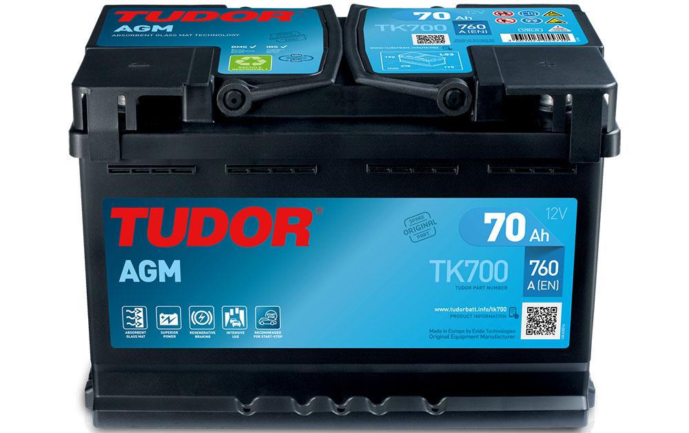 Tudor Start-Stop AGM TK700 для Skoda Kodiaq