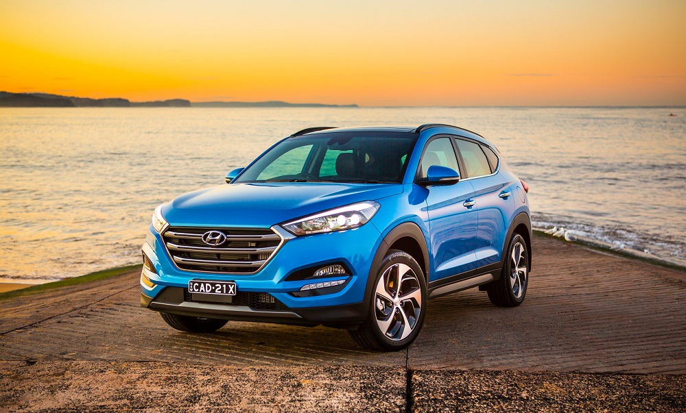 Hyundai Tucson синего цвета