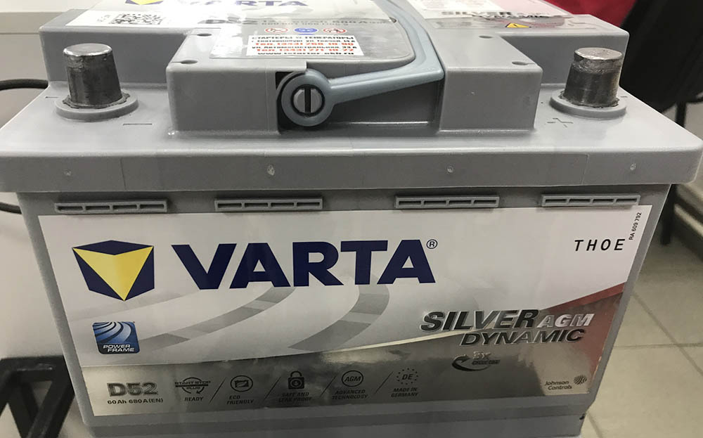 Varta AGM D52 для Nissan Teana