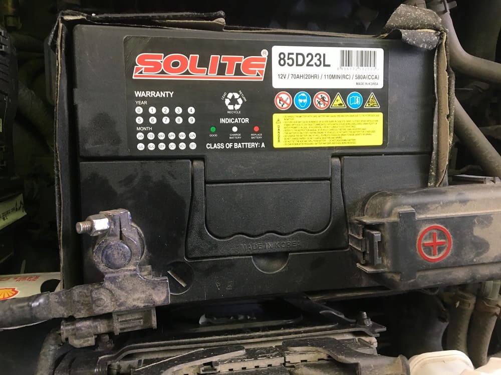 Аккумулятор Solite в автомобиле