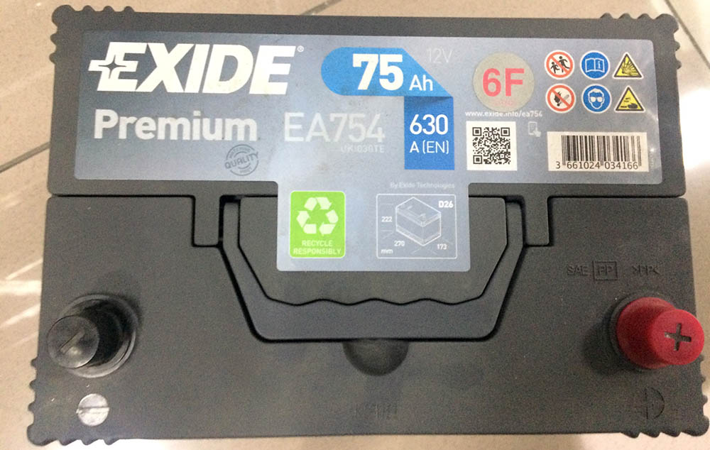 Exide EA754 для Hyundai HD78